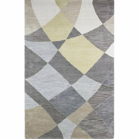 BASHIAN 7 ft. 9 in. x 9 ft. 9 in. Greenwich Collection Wool & Viscose Hand Tufted Area Rug Multicolor R129-MULTI-8X10-HG381